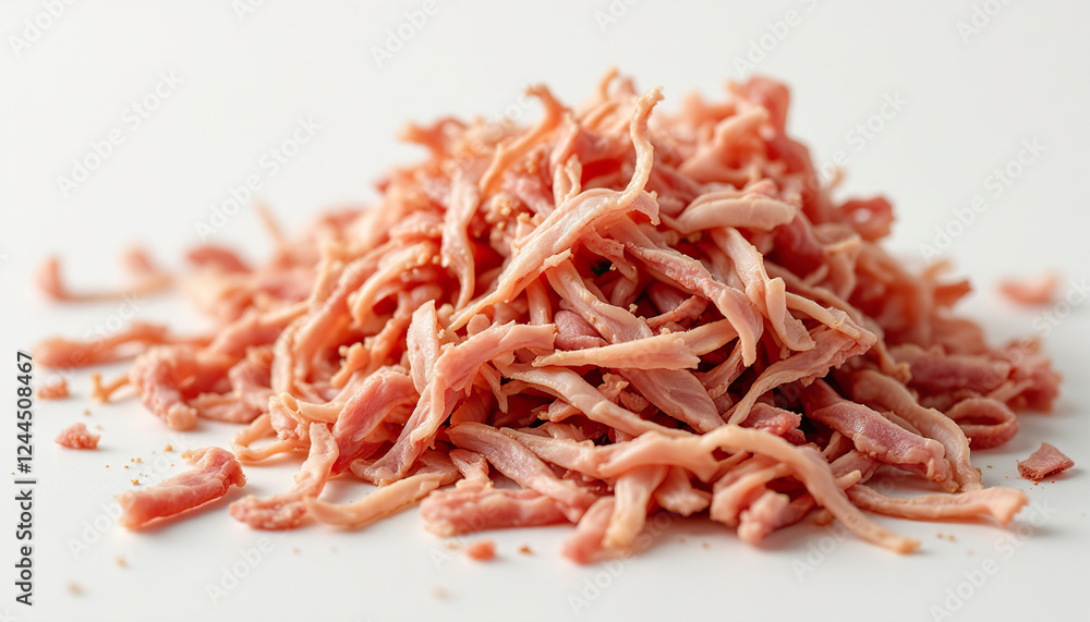 Delicious Shredded Ham Pile Ready for Cooking Delicious Shredded Ham Pile Ready for Cooking