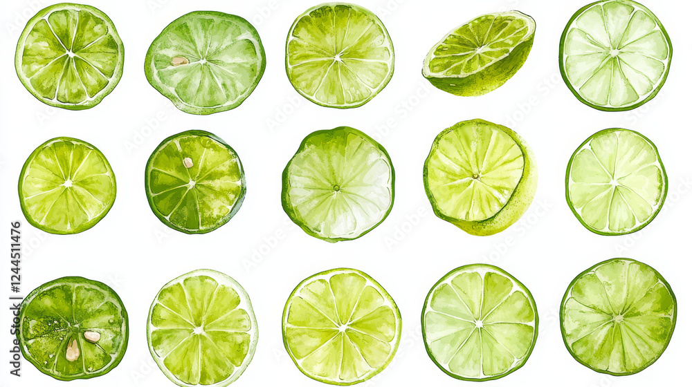 Zesty Variety: A Collection of 16 Isolated Lime Images
Zesty Variety: A Collection of 16 Isolated Lime Images