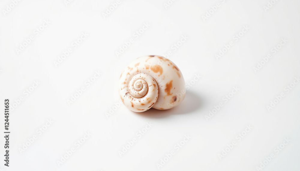 Beautiful Seashell Closeup White Background Minimalist Photography Beautiful Seashell Closeup White Background Minimalist Photography