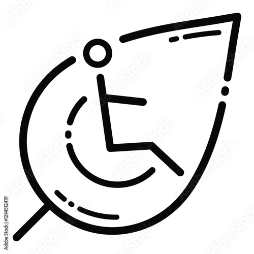 Wheelchair Accessibility Flat Icon Isolated On White Background