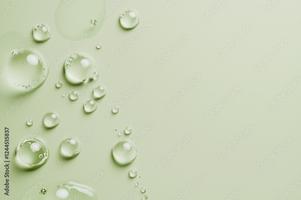 Water Droplets on Sage Green Background: An abstract, minimalist image of water droplets glistening on a sage green surface, creating a captivating interplay of light and reflection. Water Droplets on Sage Green Background: An abstract, minimalist image of water droplets glistening on a sage green surface, creating a captivating interplay of light and reflection.