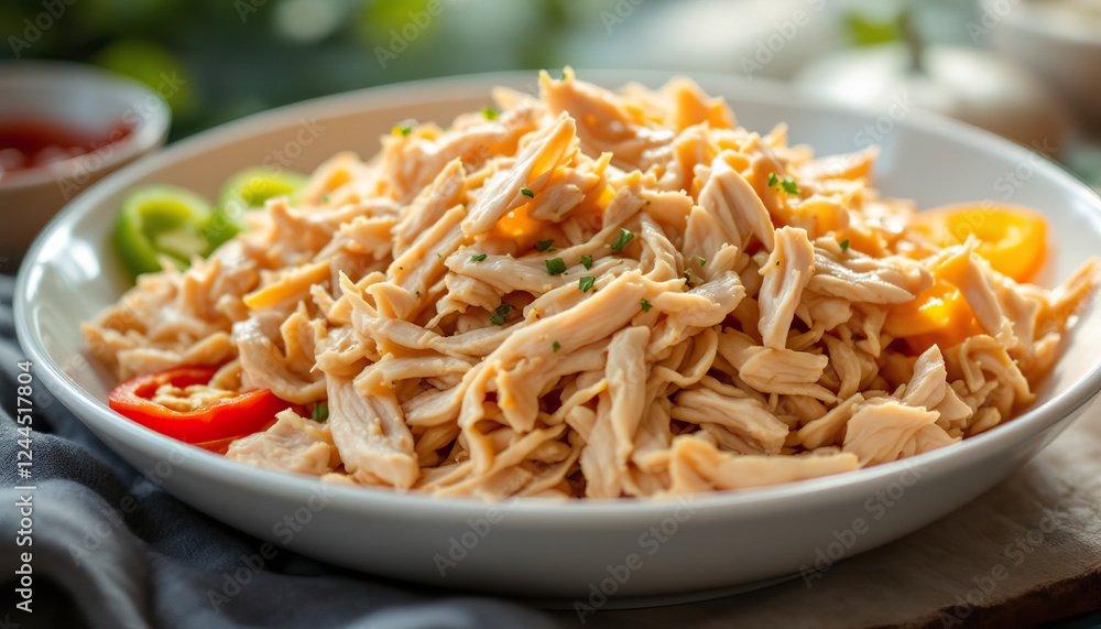 Delicious Shredded Chicken Recipe with Peppers Delicious Shredded Chicken Recipe with Peppers