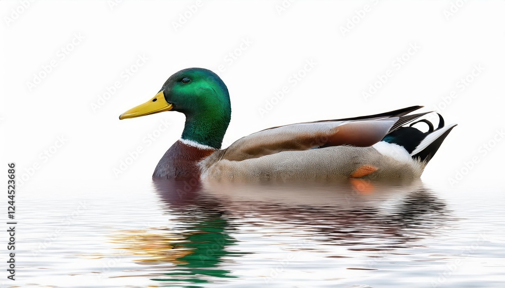 Striking Isolation A Majestic Mallard Duck in High Definition against a Transparent Background, Showcasing the Birds Feathers Intricate Patterns and Vibrant Plumage. Striking Isolation A Majestic Mallard Duck in High Definition against a Transparent Background, Showcasing the Birds Feathers Intricate Patterns and Vibrant Plumage.