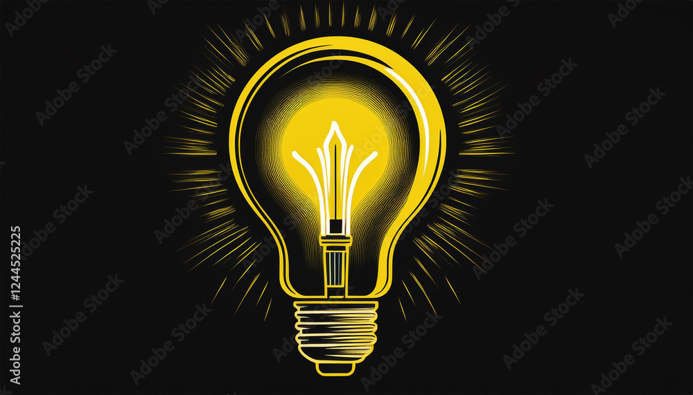 light bulb symbol on black background light bulb symbol on black background
