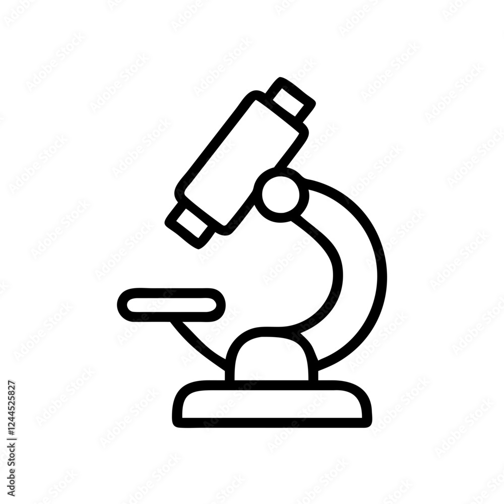 Microscope on laboratory table Microscope on laboratory table