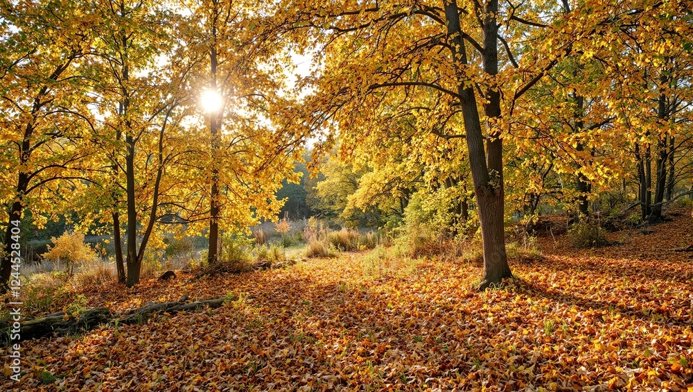 Experience the stunning beauty of fall with this vibrant image of an autumn forest golden leaves crisp air and warm sunlight filtering through the trees Experience the stunning beauty of fall with this vibrant image of an autumn forest golden leaves crisp air and warm sunlight filtering through the trees
