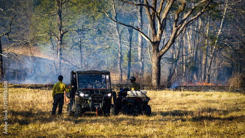 Preparing for a prescribed burn in Caddes Cove
