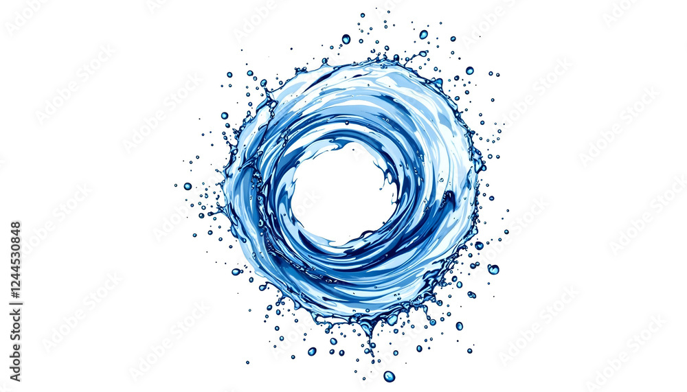 Fototapeta premium circular splash water fresh