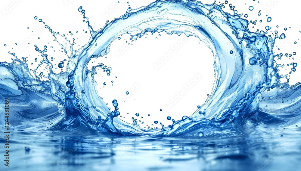 Fototapeta premium circular splash water fresh