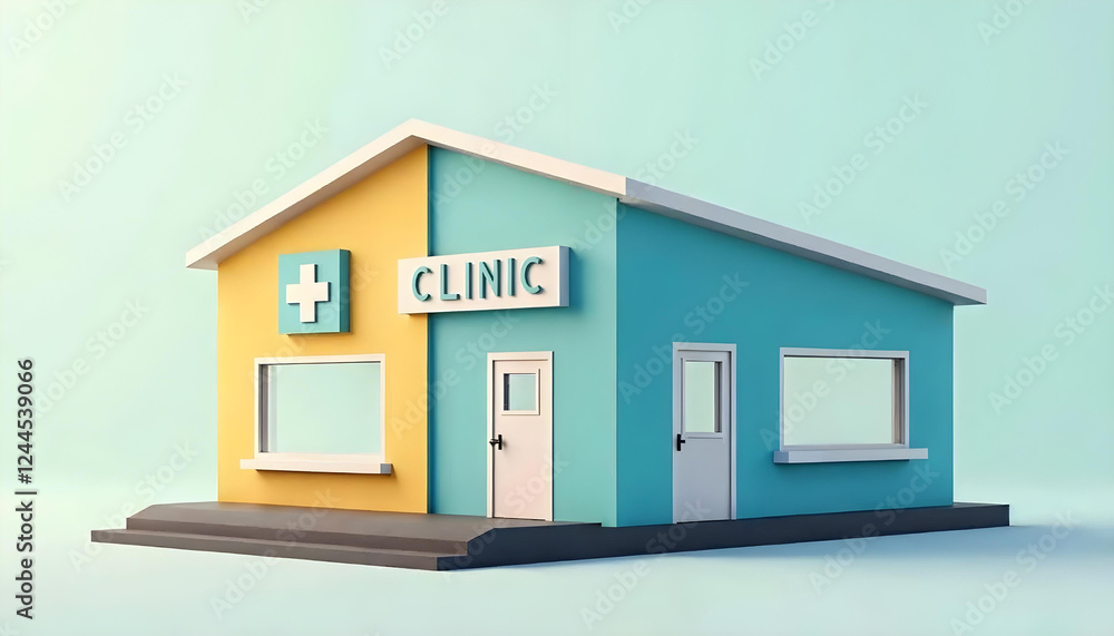 3d icon illustration medical hospital building 3d icon illustration medical hospital building