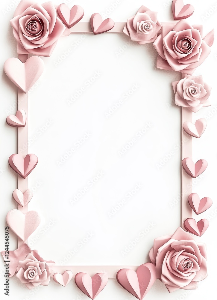 Valentine's Day Worksheet Frame A4 with Hearts and Flowers Childrens Frames Romantic Design Valentine's Day Worksheet Frame A4 with Hearts and Flowers Childrens Frames Romantic Design