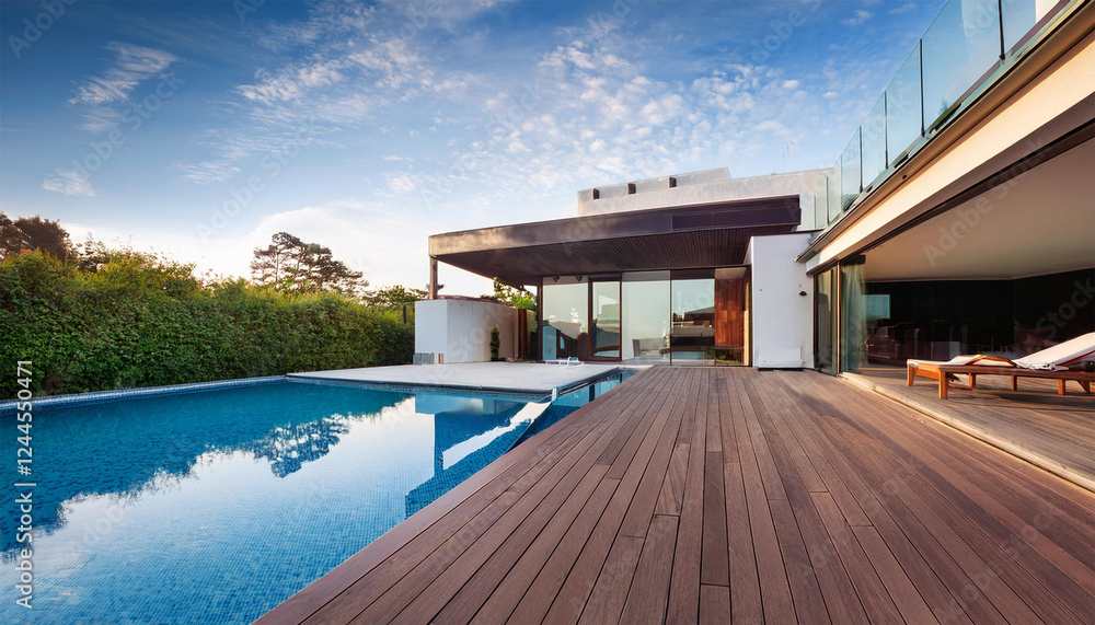 Fototapeta premium modern house with pool
