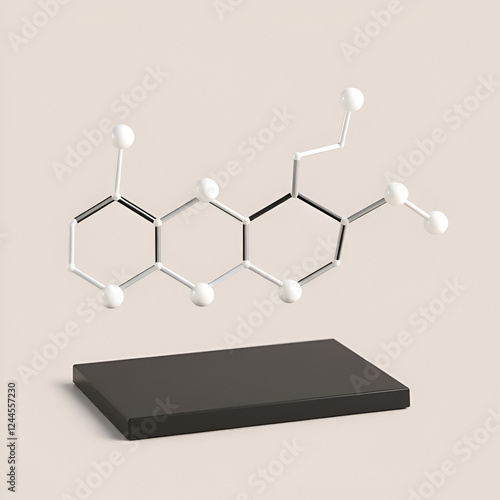 Propanoic Acid C3H6O2 Structural Chemical Formula Model photo