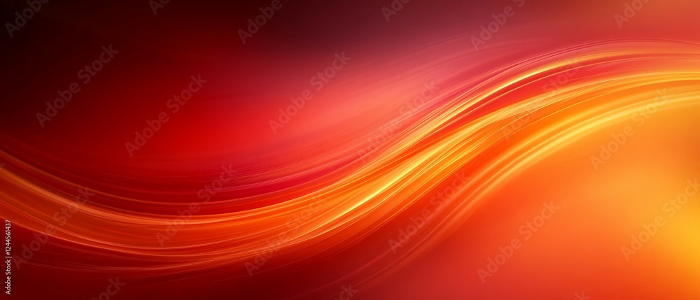 Abstract Red Orange Swirling Light Wave Design Abstract Red Orange Swirling Light Wave Design
