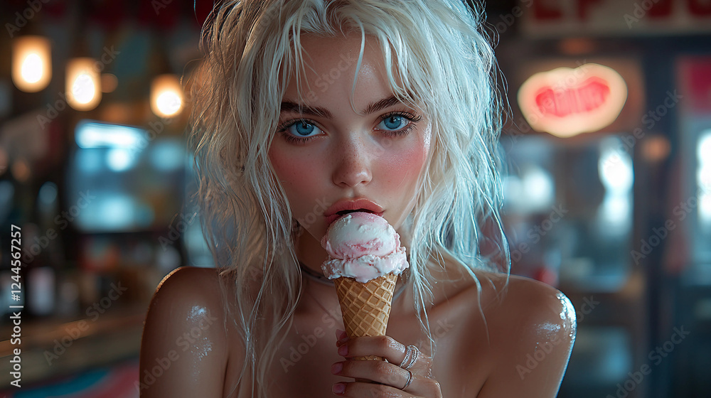 girl eating ice cream