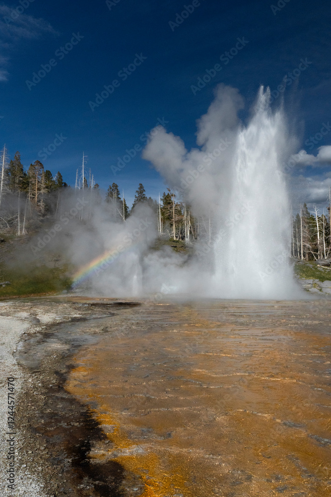 USA, Wyoming. Grand Geyser eruption, Yellowstone National Park. USA, Wyoming. Grand Geyser eruption, Yellowstone National Park.