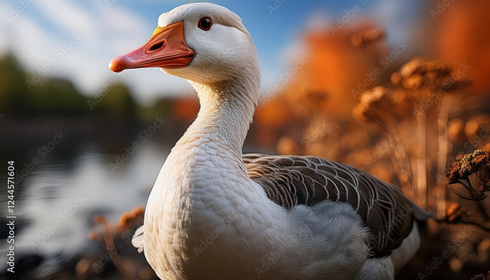 Striking Sunrise over a Serene Frozen Lake, Majestic Goose in Flight against the Backdrop of a Winter Wonderland at Dawn Striking Sunrise over a Serene Frozen Lake, Majestic Goose in Flight against the Backdrop of a Winter Wonderland at Dawn