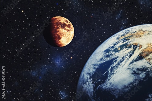 Exploring the connection between Earth and the Moon in the vastness of space