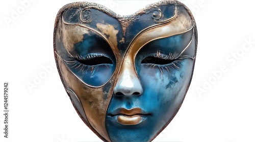 Artistic expression unveiled decorative mask creation studio photography minimalist close-up aesthetic appeal photo