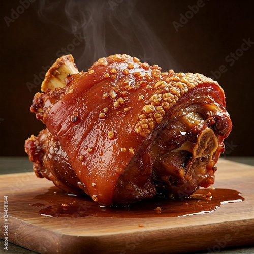 Tasty roasted pork knuckle