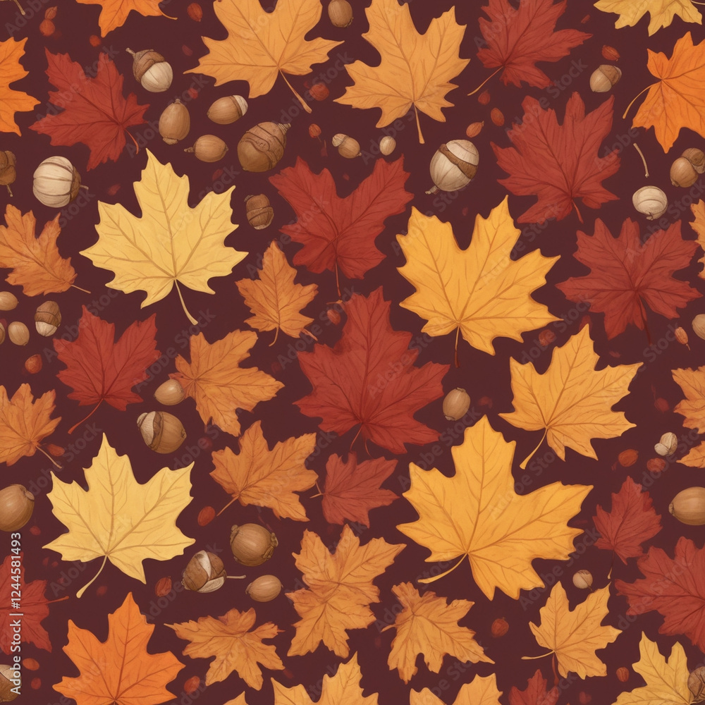 seamless pattern with autumn leaves seamless pattern with autumn leaves