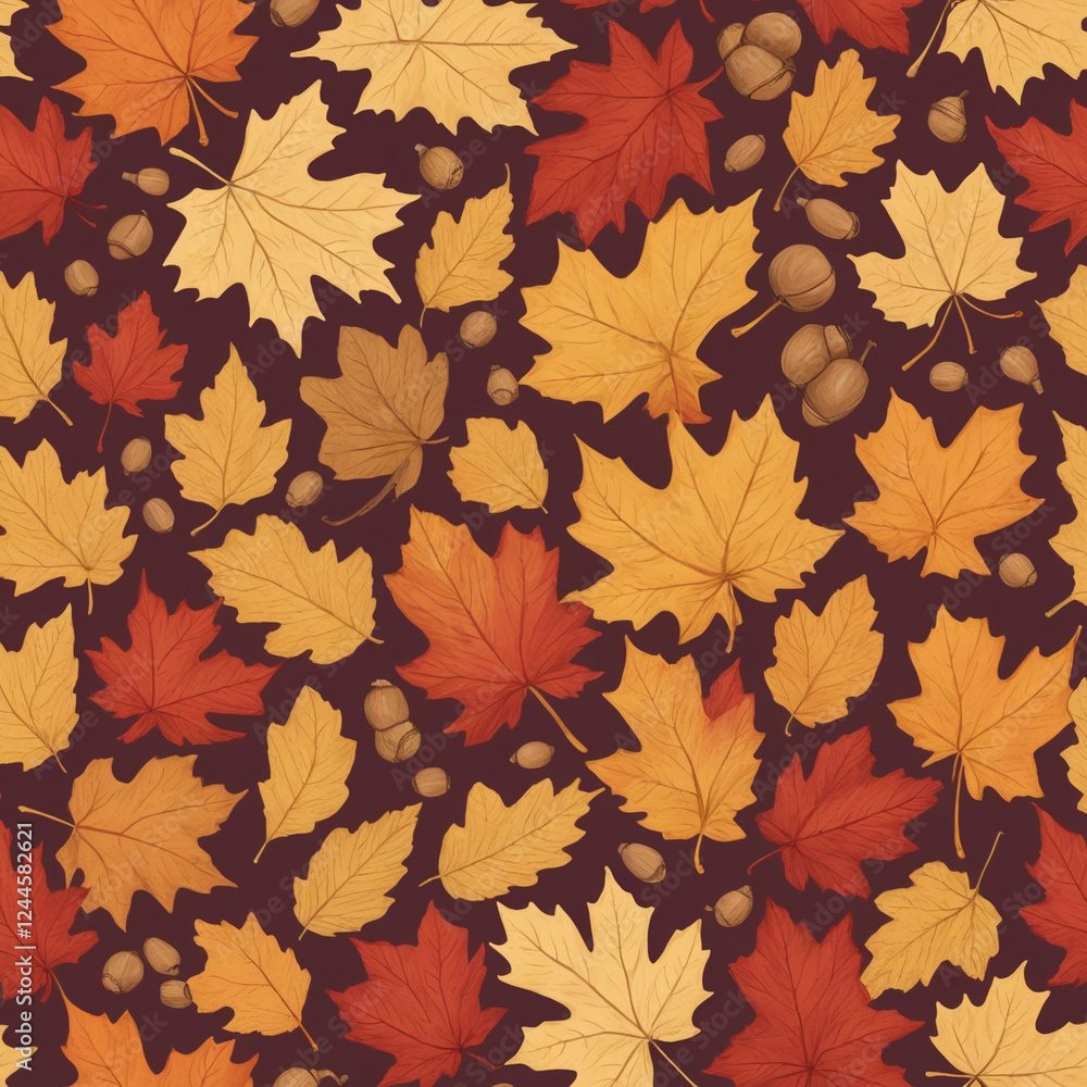 seamless pattern with autumn leaves seamless pattern with autumn leaves