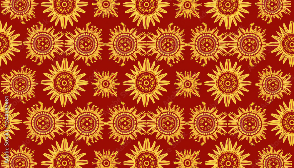 Vibrant mosaic tiles creating watercolor patterns, Mediterranean inspiration