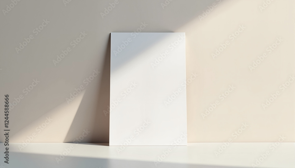 Blank canvas on minimalist background with soft lighting Blank canvas on minimalist background with soft lighting