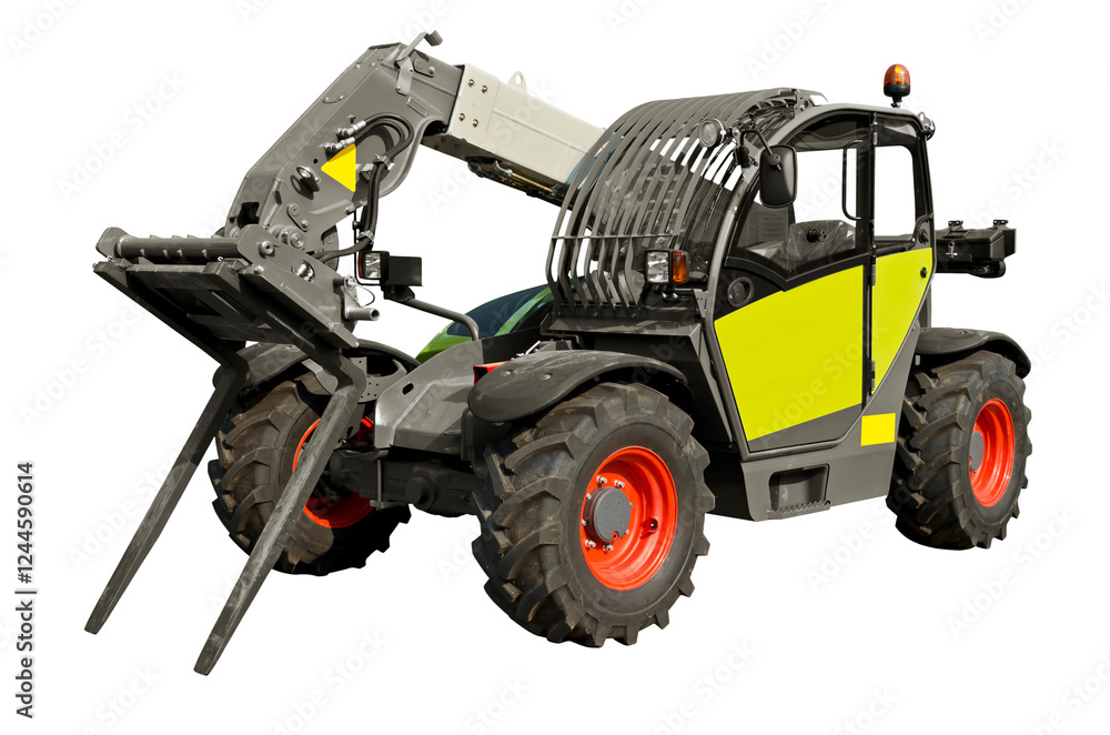 A telescopic handler, also called a telehandler A telescopic handler, also called a telehandler