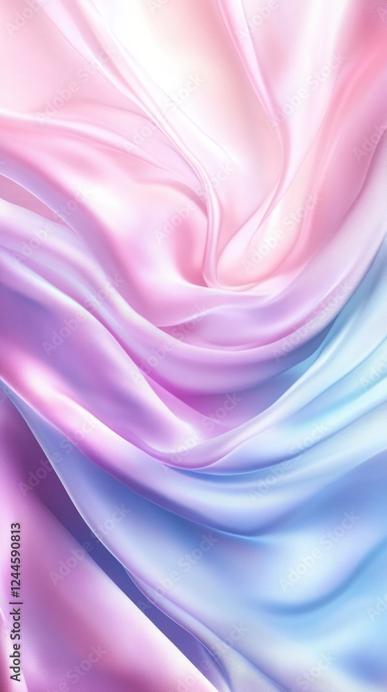 Fototapeta premium Smooth gradient background in soft pastel shades of pink and blue, creating a calming and elegant aesthetic. Perfect for modern designs, minimalistic layouts, and creative projects