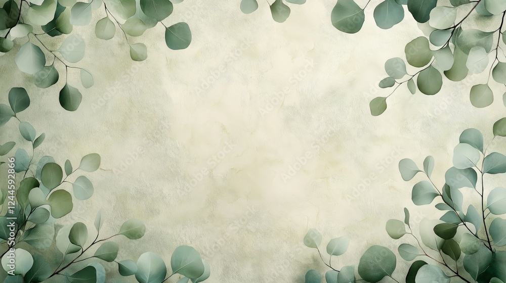 Soft green leaves create a serene backdrop for artistic projects Soft green leaves create a serene backdrop for artistic projects