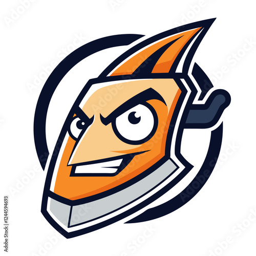 Electric Iron Vector Illustration – Cartoon, Clipart & Line Art Design on White Background, Electric iron vector illustration with cartoon, clipart, and line art design on a white background.