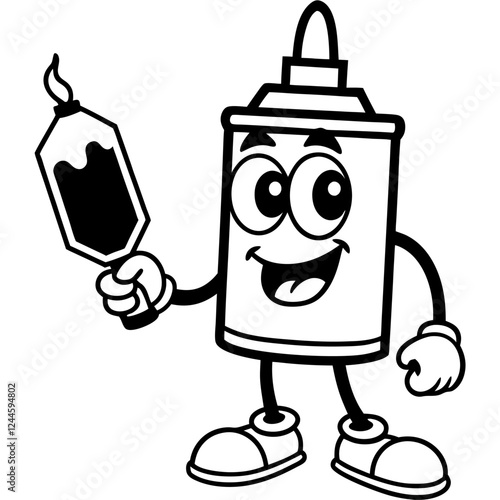 Electric Iron Vector Illustration – Cartoon, Clipart & Line Art Design on White Background, Electric iron vector illustration with cartoon, clipart, and line art design on a white background.