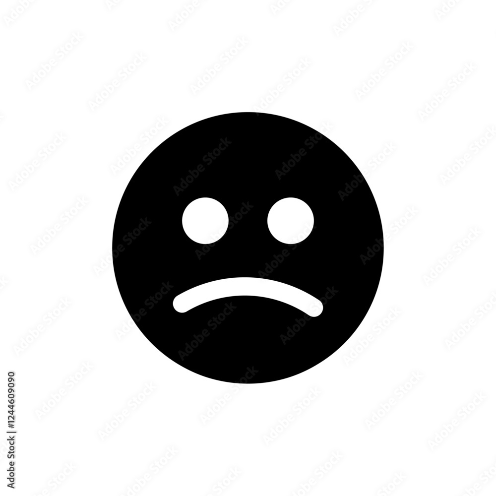 Fototapeta premium Sad face icon. emotion icon