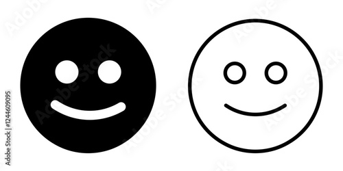 Smile face icon. emotion icon set