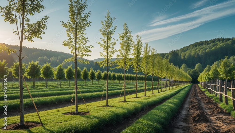 Naklejka premium vineyard in the morning