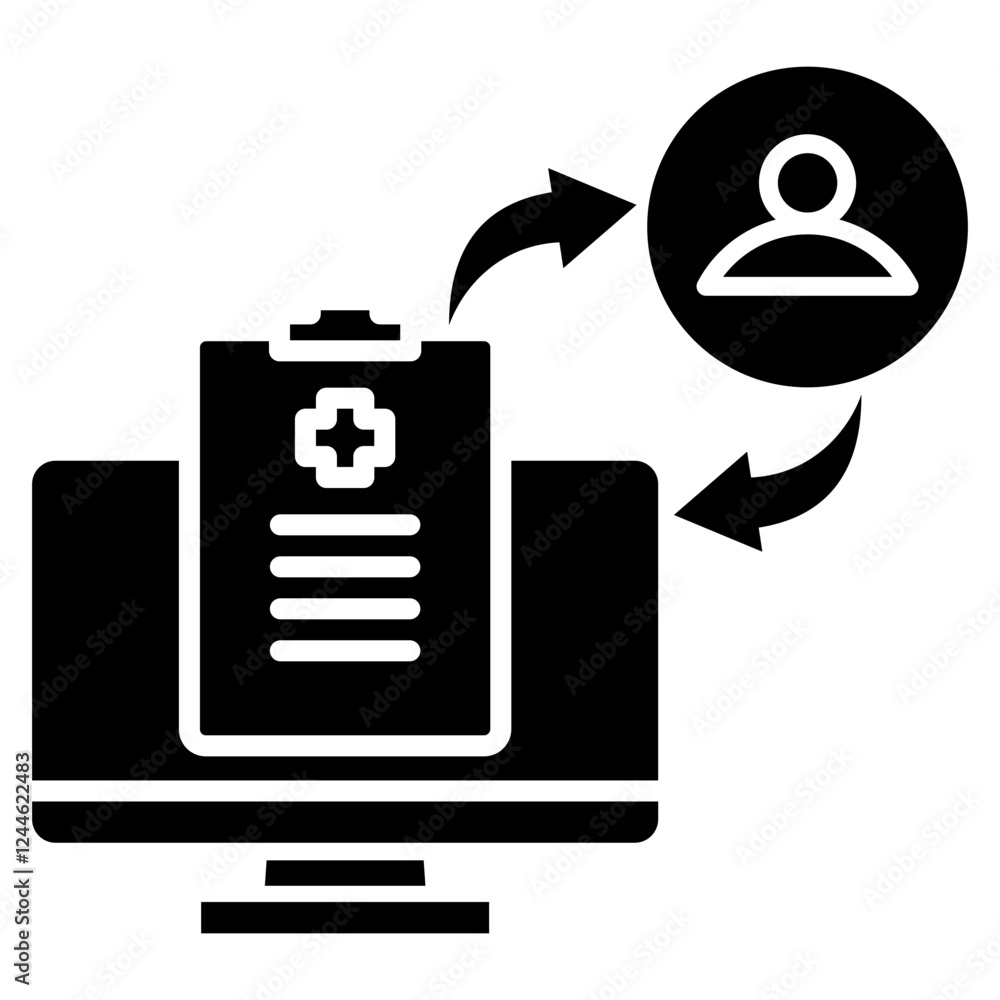 Health information exchange icon Health information exchange icon