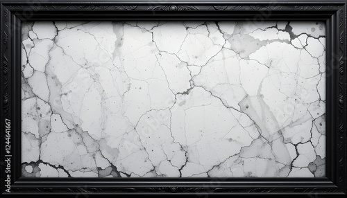 Black ans white marble frame texture
 photo