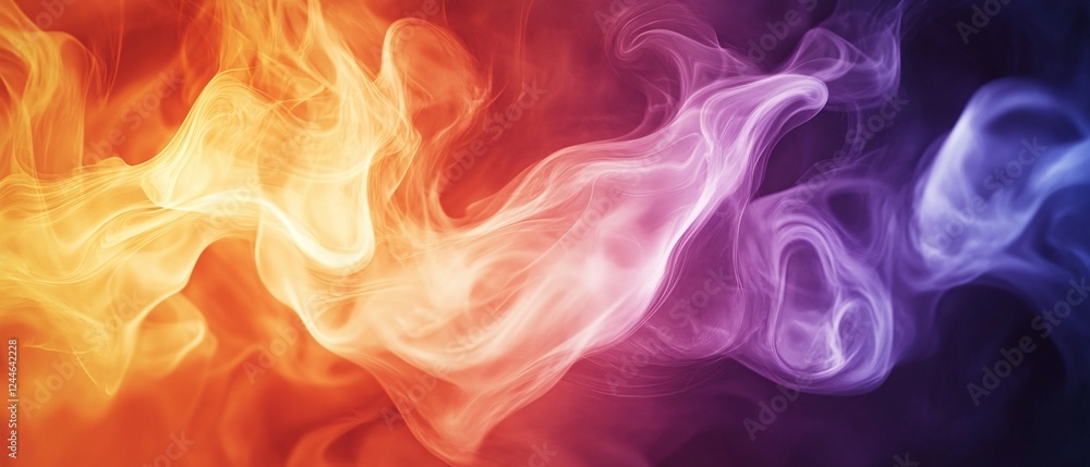 Abstract Colorful Smoke Swirls and Waves Abstract Colorful Smoke Swirls and Waves