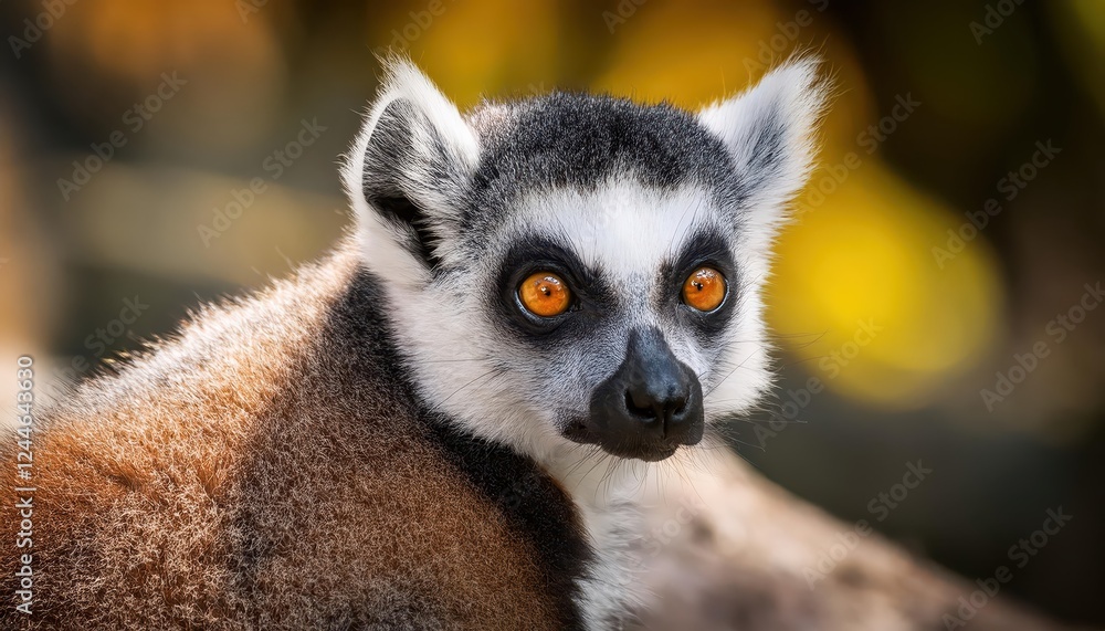 Enchanting Closeup of a Lemur Maki in Lush, Verdant Madagascar Rainforest, Showcasing the Endearing Primates Eyes Full of Curiosity and Playfulness Enchanting Closeup of a Lemur Maki in Lush, Verdant Madagascar Rainforest, Showcasing the Endearing Primates Eyes Full of Curiosity and Playfulness