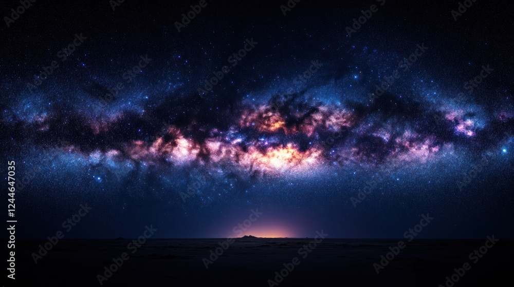 Fototapeta premium Milky Way Galaxy over Desert at Night