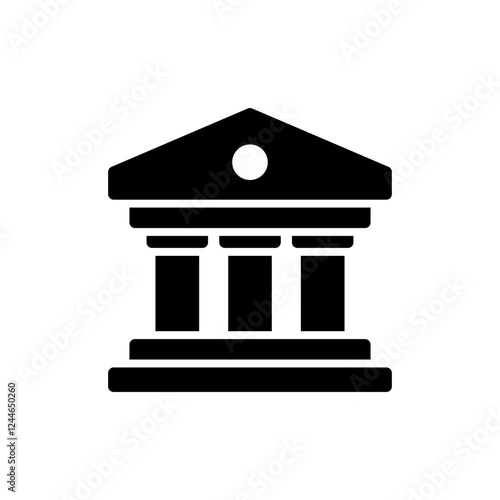 Bank icon vector illustration. Bank sign and symbol, museum, university