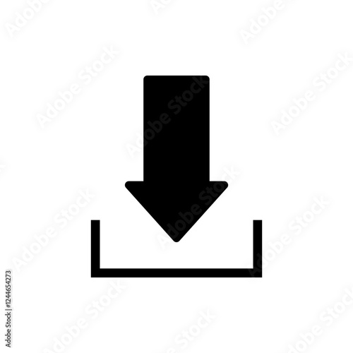 Download icon vector illustration. Download sign and symbol