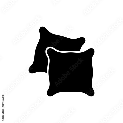 Pillow icon vector illustration. Pillow sign and symbol. Comfortable fluffy pillow