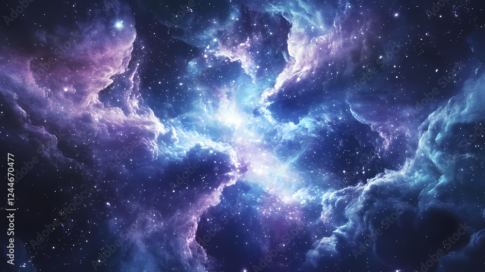 Fototapeta premium Celestial harmony. space themed backdrop with mapped zodiac constellations. Astral Projection Themes. Illustration