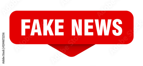 fake news sticker. fake news sign on transparent background