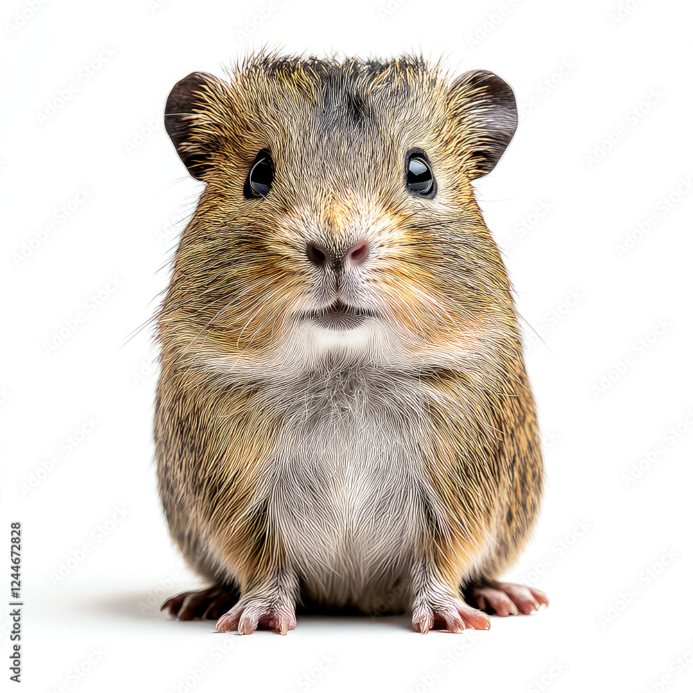 Adorable Fluffy Guinea Pig: Close-up Portrait of a Cute Rodent Pet Adorable Fluffy Guinea Pig: Close-up Portrait of a Cute Rodent Pet
