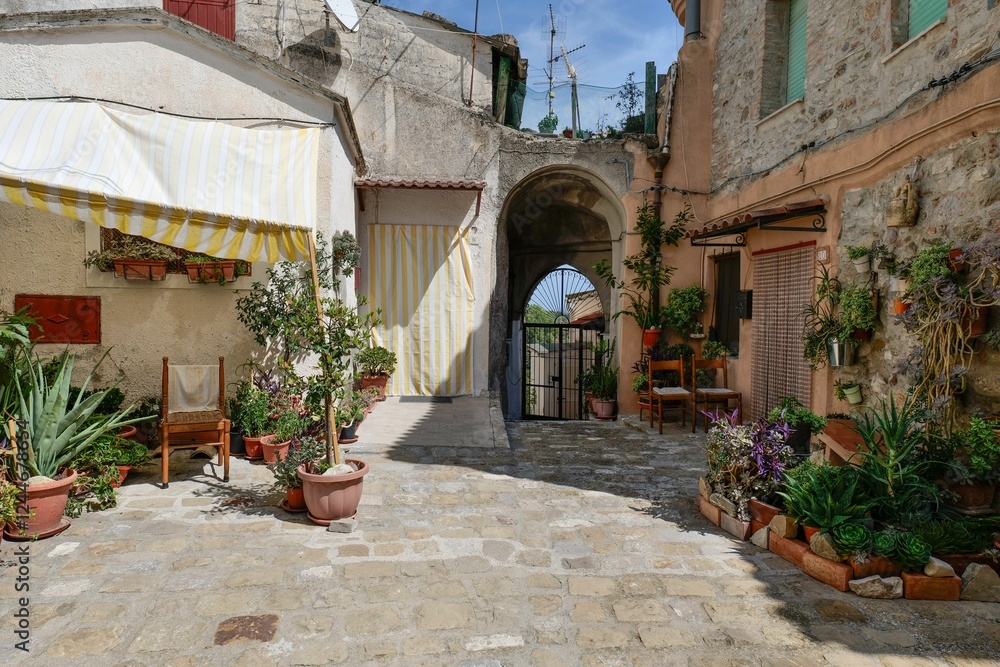 Fototapeta premium The town of Tursi in Basilicata, Italy.