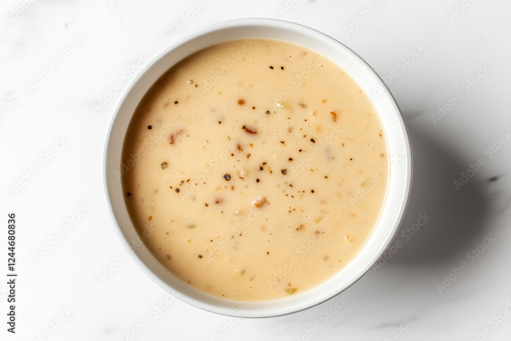 Bowl of creamy soup with a sprinkle of pepper Bowl of creamy soup with a sprinkle of pepper