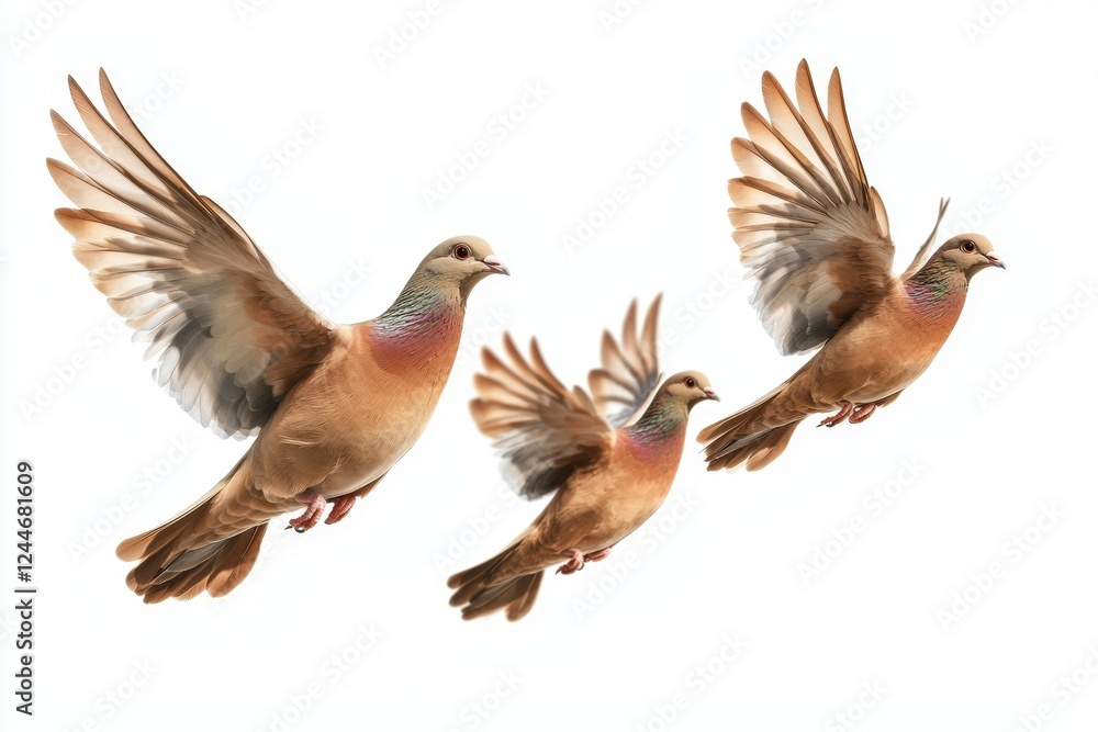 Three birds flying in the air, one of them has a long tail Three birds flying in the air, one of them has a long tail